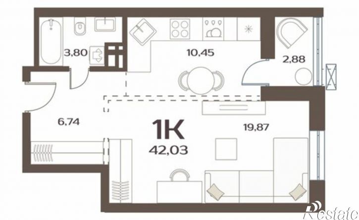 1-комн квартира в новом доме ул Слуцкого, 5А,  д. 5А