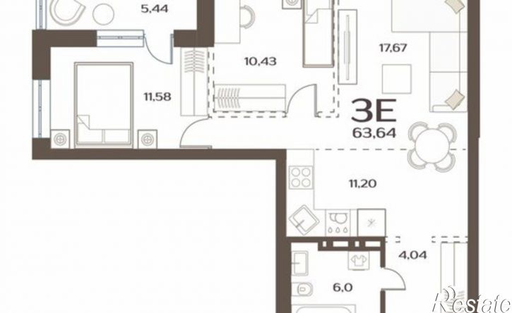 2-комн квартира в новом доме ул Слуцкого, 5А,  д. 5А