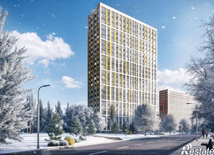 1-комн квартира в новом доме улица Зелёный бульвар, 19 с2,  д. 19 с2
