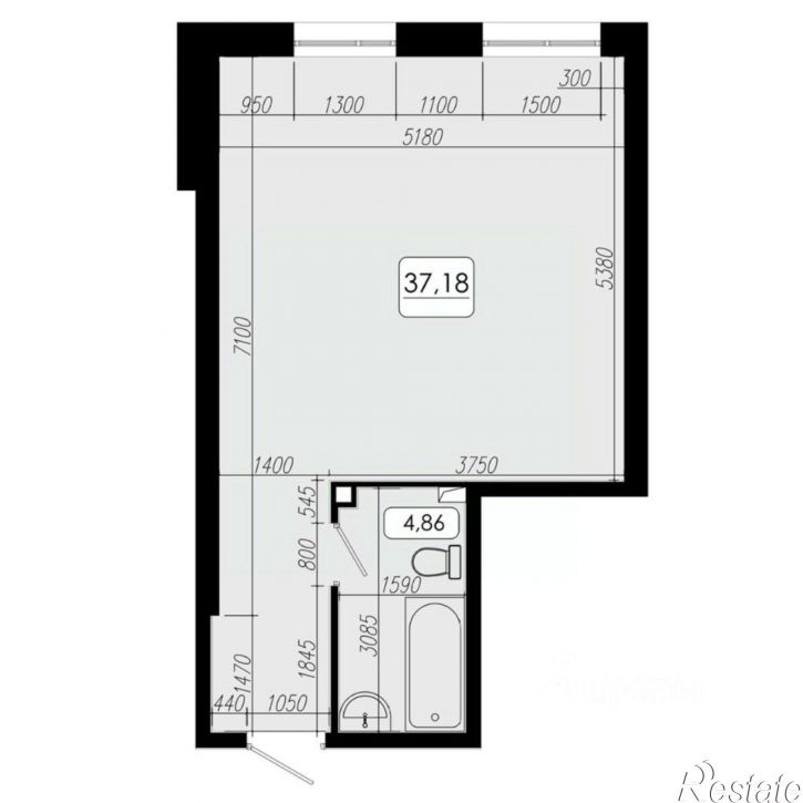 1-комн квартира в новом доме Верхняя улица, 20 с2,  д. 20 с2