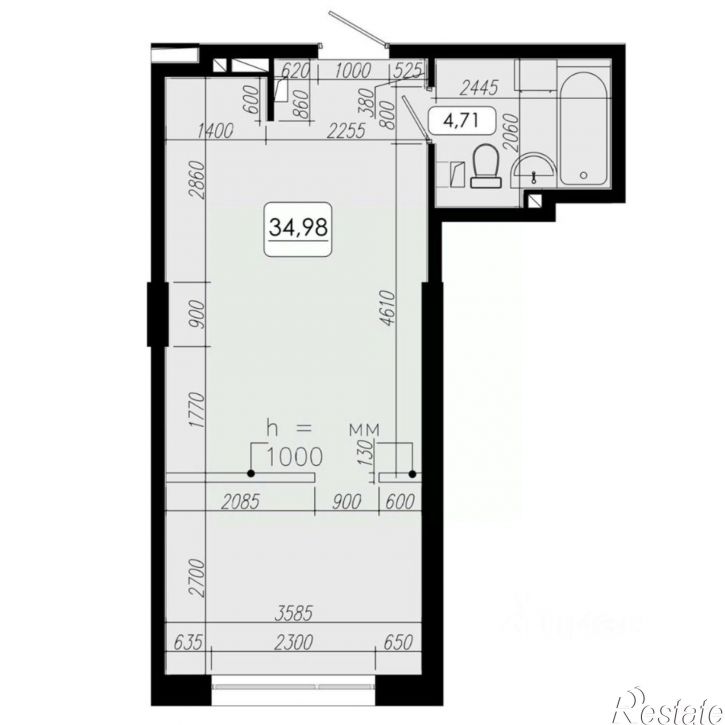 1-комн квартира в новом доме ул Верхняя, 14,  д. 14