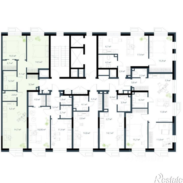 3-комн квартира в новом доме улица Басаргина, 4 к1,  д. 4 к1
