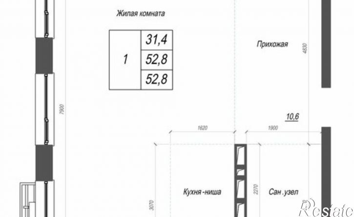 2-комн квартира в новом доме улица Невельского, 4 с2,  д. 4 с2