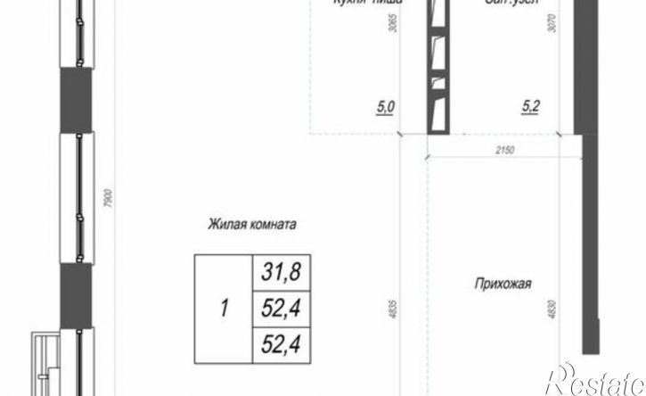 2-комн квартира в новом доме улица Невельского, 4 с2,  д. 4 с2