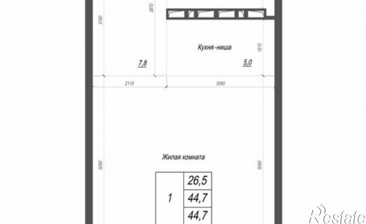 1-комн квартира в новом доме улица Невельского, 4 с2,  д. 4 с2