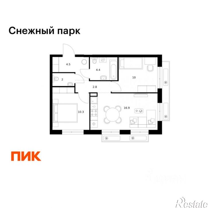 2-комн квартира в новом доме улица Полковника Фесюна, 6 к3,  д. 6 к3