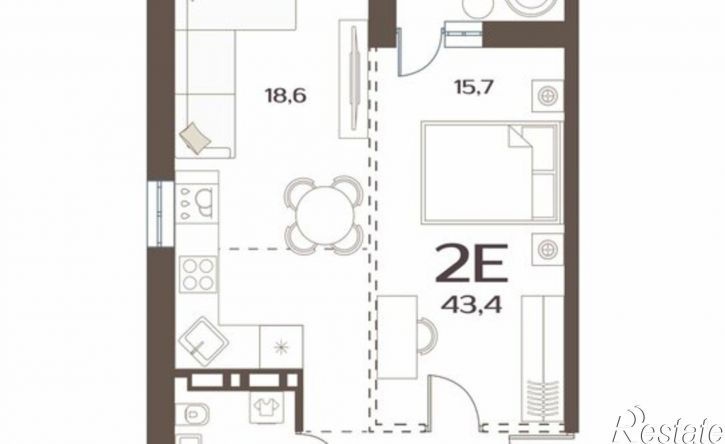 1-комн квартира улица Коммунаров, 15 к4/1,  д. 15 к4/1