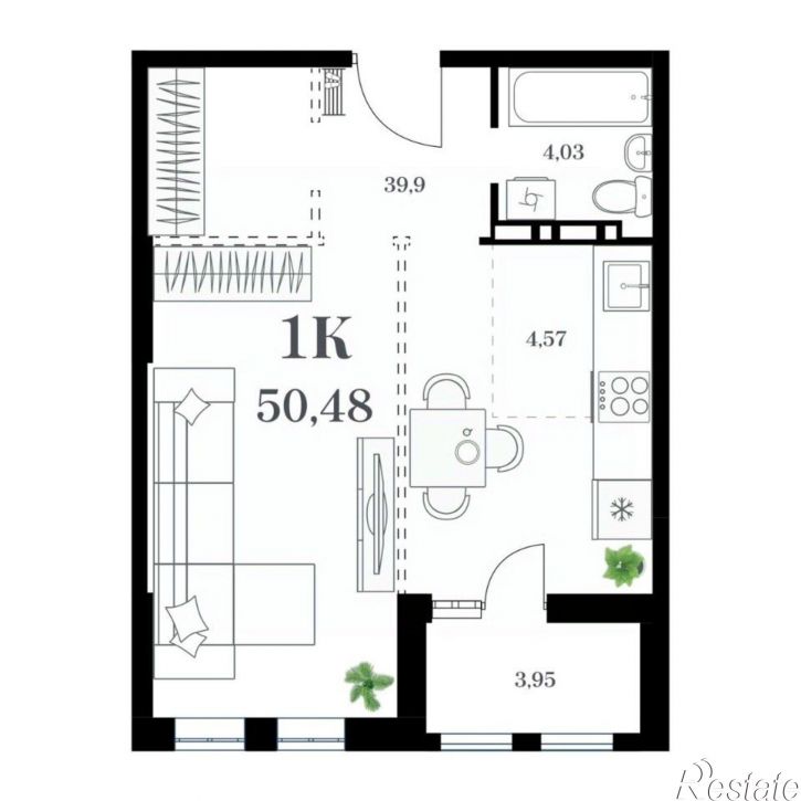 1-комн квартира в новом доме улица Леонова, 54 к1/2,  д. 54 к1/2
