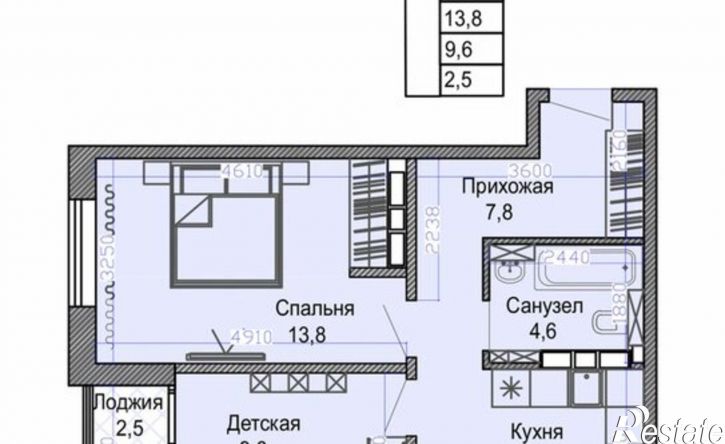 2-комн квартира Первореченский район