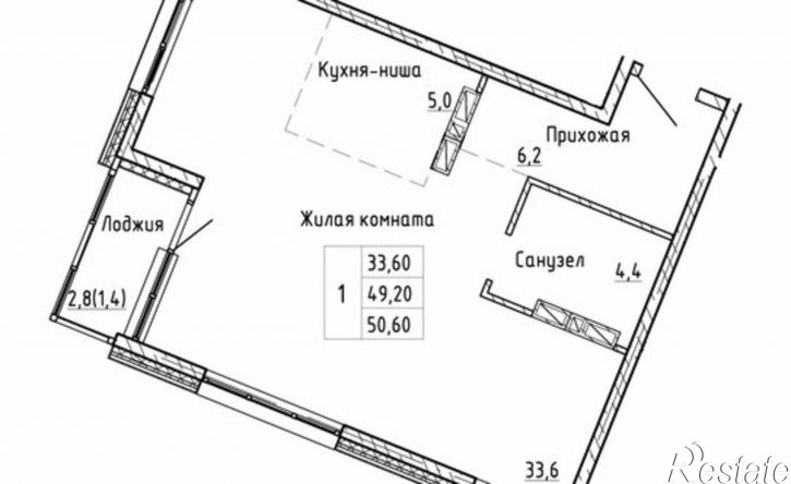 2-комн квартира Первореченский район