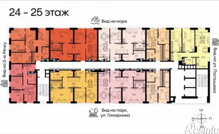 3-комн квартира в новом доме ул Гамарника, 18Б,  д. 18Б