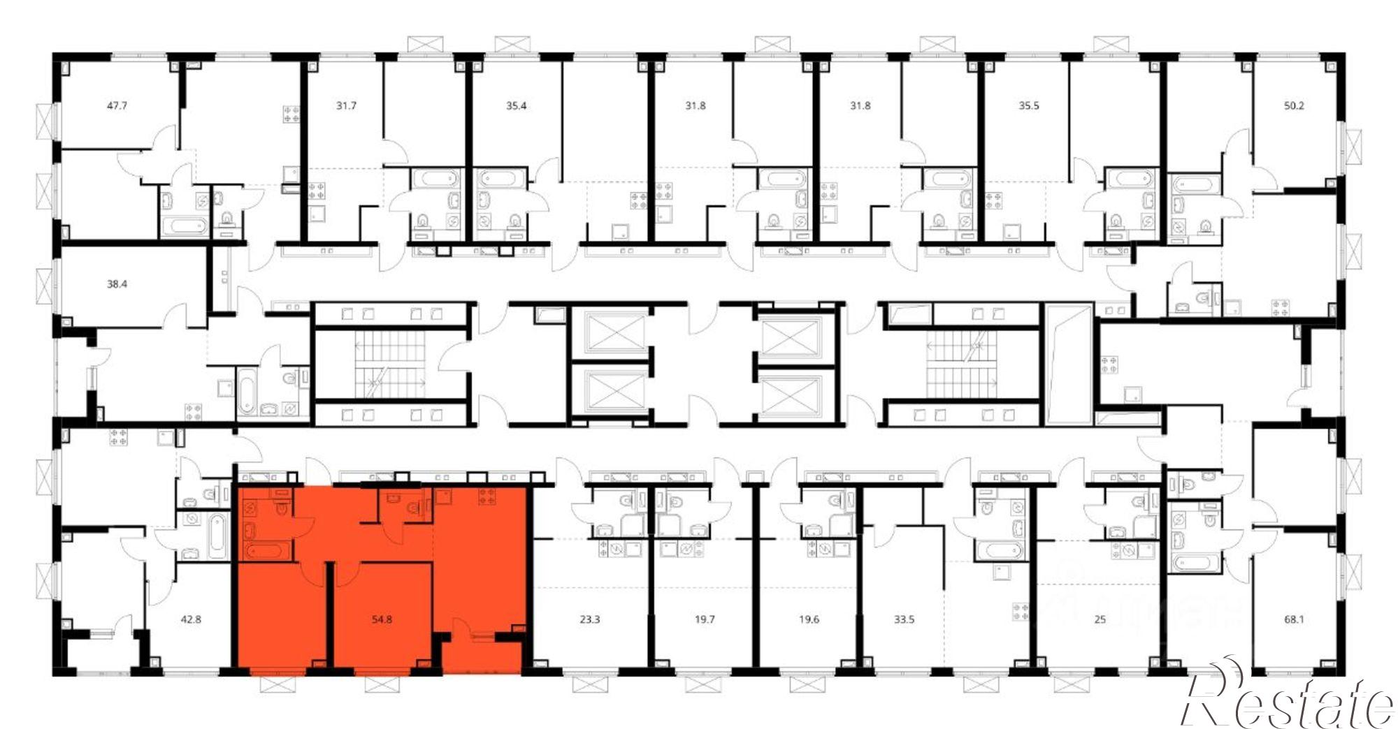Купить квартиру за 11 787 500 рублей на ул Борисенко, 48 4