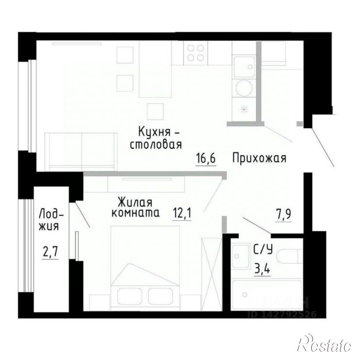 1-комн квартира в новом доме ул Иртышская, 19 7,  д. 19 7,  к. 7