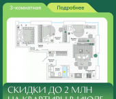 3-комн, 65 кв м, этаж 14/25 улица Нейбута