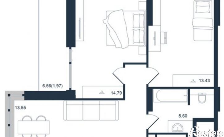 3-комн квартира в новом доме ул Ольховая, 29,  д. 29