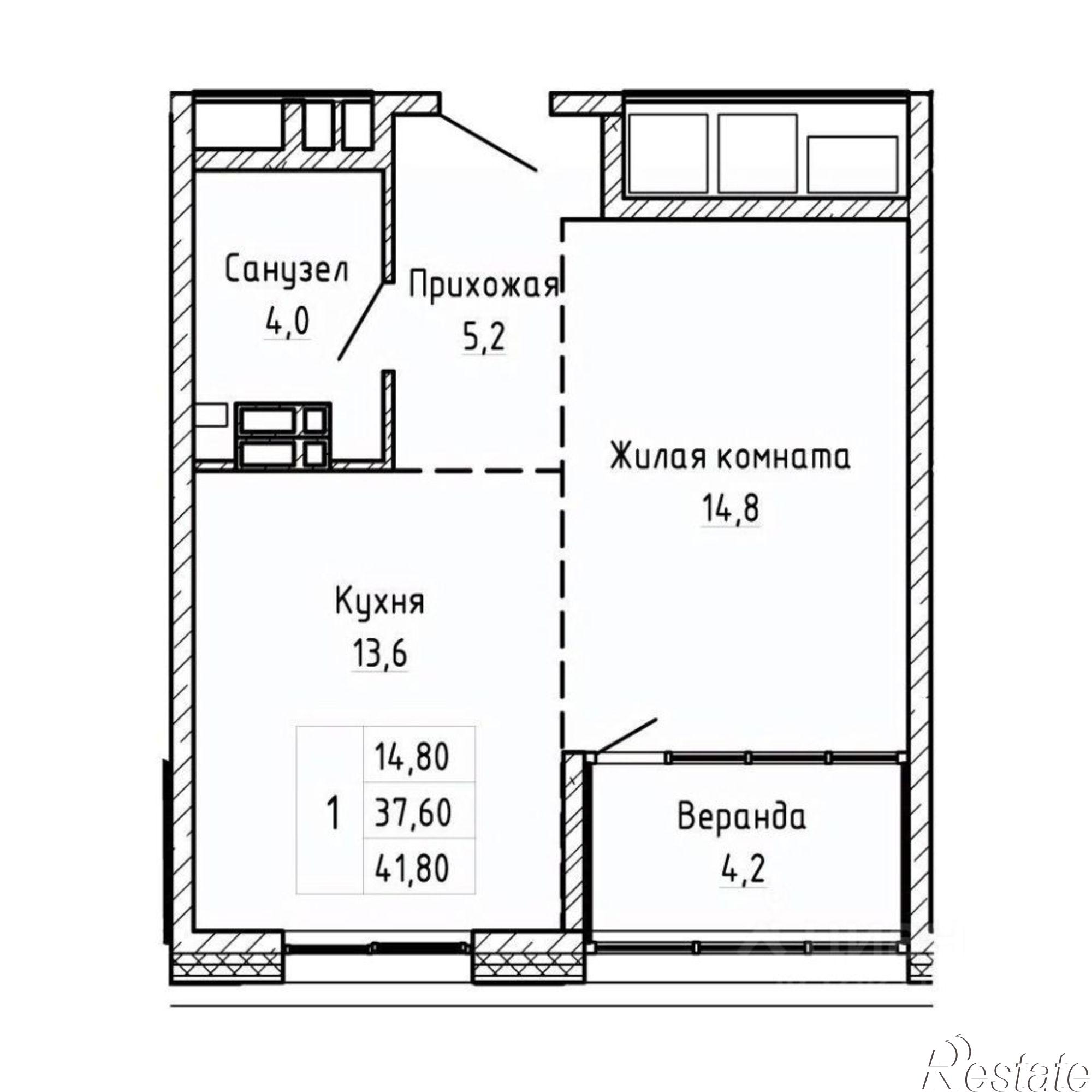 Купить квартиру за 8 443 600 рублей на Днепровская улица
