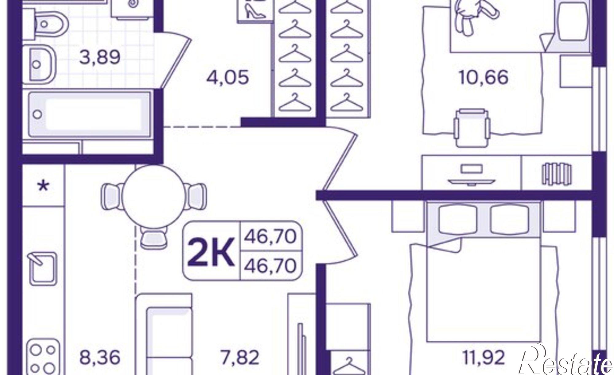 Купить квартиру за 8 660 000 рублей на улица Борисенко, 100Ес1