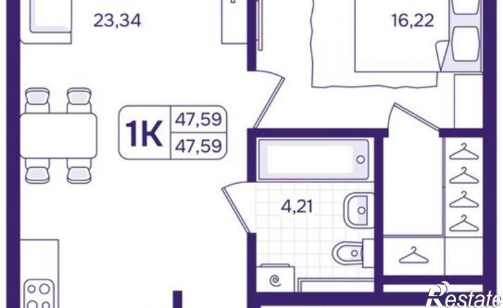 1-комн квартира в новом доме улица Борисенко, 100Ес1