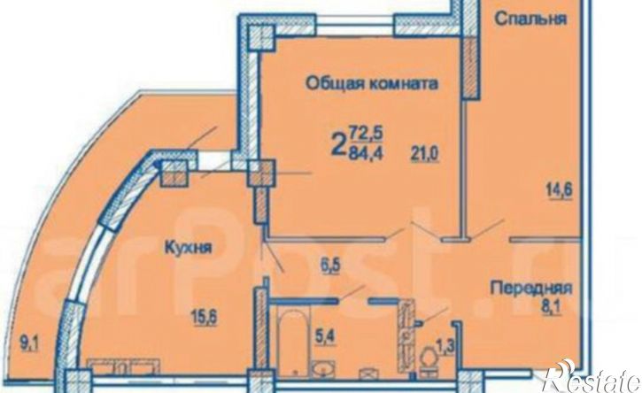 2-комн квартира ул Сабанеева, 14в,  д. 14в
