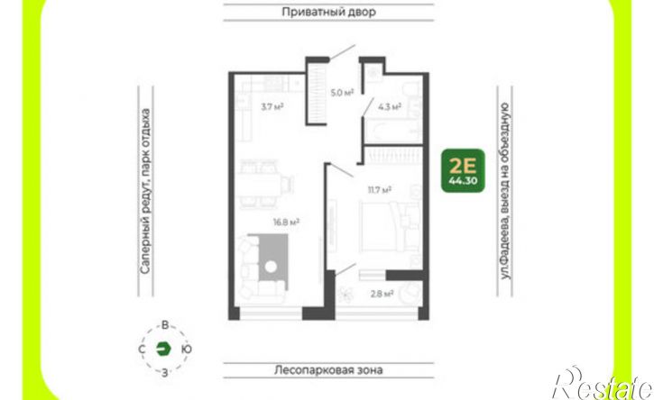 2-комн квартира в новом доме ул Расула Гамзатова, 7 1,  д. 7 1,  к. 1