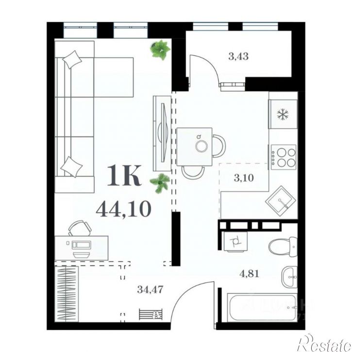 1-комн квартира в новом доме ул Керченская, 9а,  д. 9а