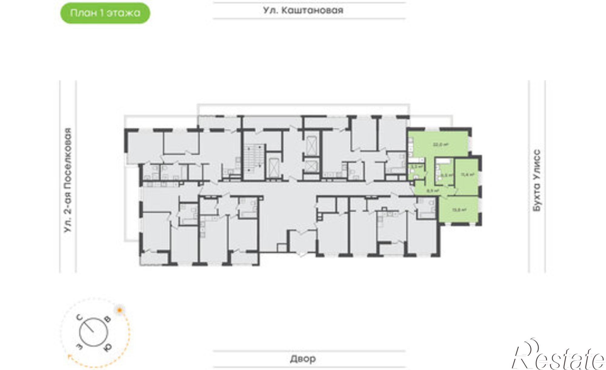 Купить квартиру за 13 878 300 рублей на ул 3-я Поселковая, 16/1