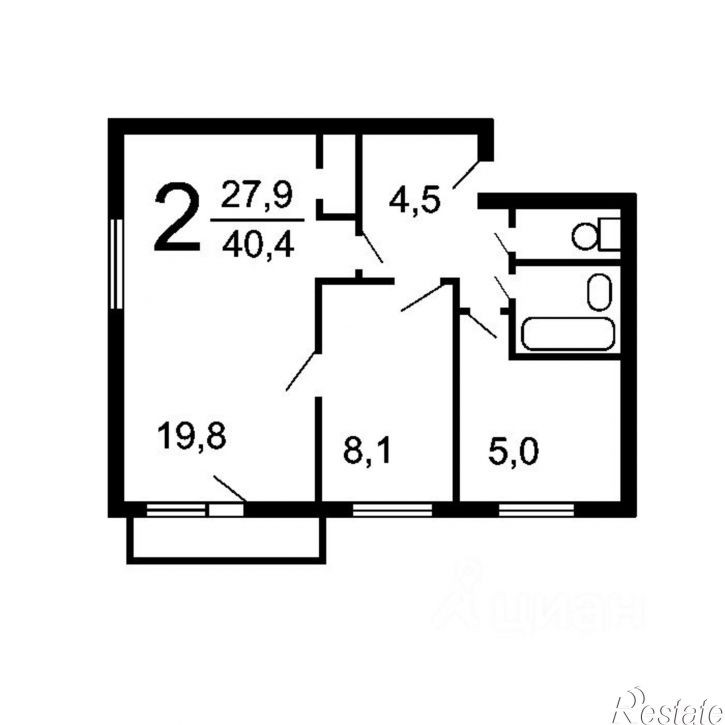 2-комн квартира ул Фирсова, 2а,  д. 2а