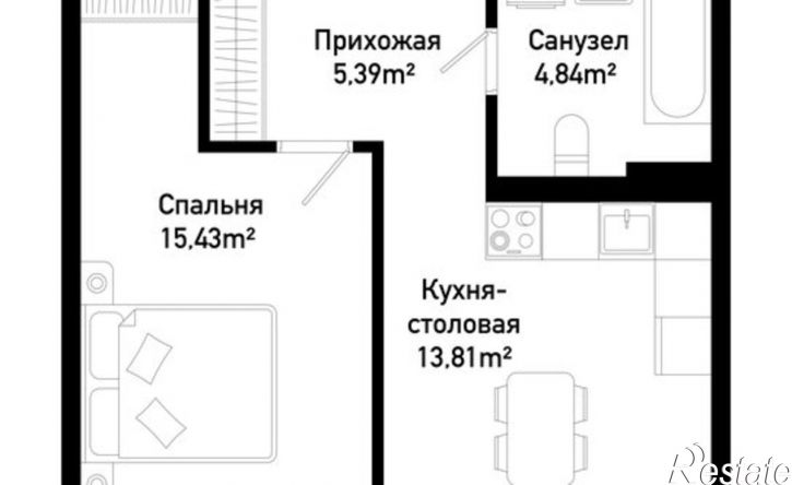 1-комн квартира в новом доме Владивостокский городской округ, посёлок Русский, полуостров Сапёрный
