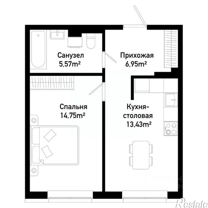 1-комн квартира в новом доме Владивостокский городской округ