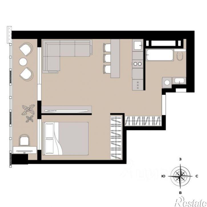 2-комн квартира в новом доме ул Енисейская, 7/5,  д. 7/5
