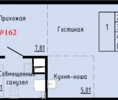 1-комн, 41 кв м, этаж 12/24 Первореченский район, улица Анны Щетининой, 20к1