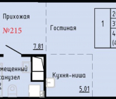 1-комн, 40 кв м, этаж 15/24 Первореченский район, улица Анны Щетининой, 20к1