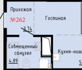 1-комн, 28 кв м, этаж 18/24 Первореченский район, улица Анны Щетининой, 20к1