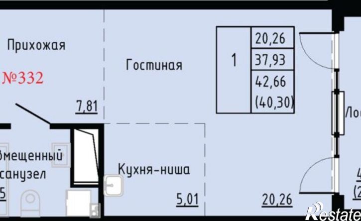 1-комн квартира в новом доме Первореченский район, улица Анны Щетининой, 20к1