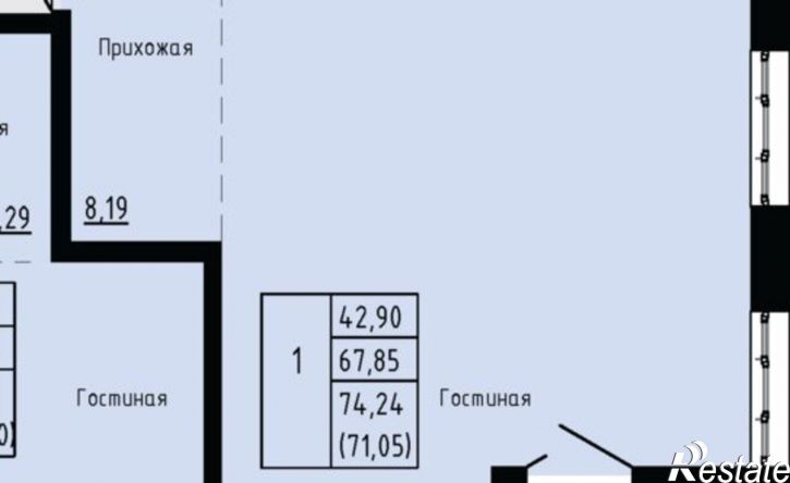 1-комн квартира в новом доме ул Анны Щетининой, 20,  д. 20