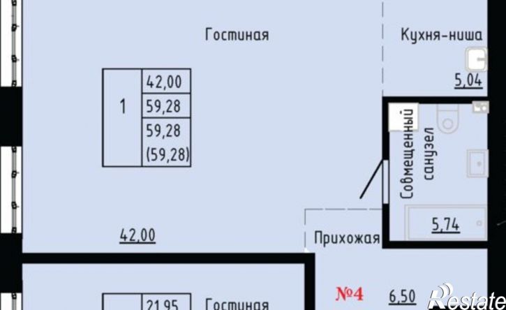 1-комн квартира в новом доме Первореченский район, улица Анны Щетининой, 20к1