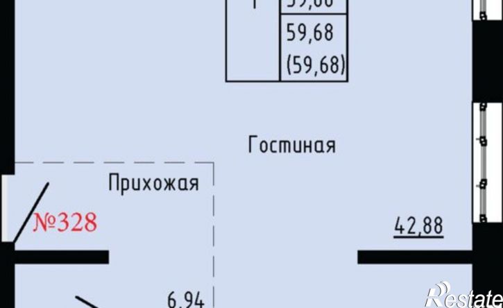 1-комн квартира в новом доме Первореченский район, улица Анны Щетининой, 20к1