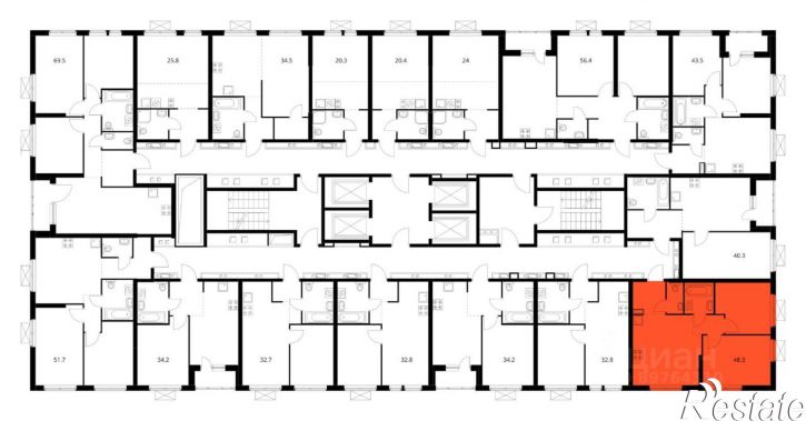 2-комн квартира в новом доме ул Борисенко, 48 1,  д. 48 1,  к. 1