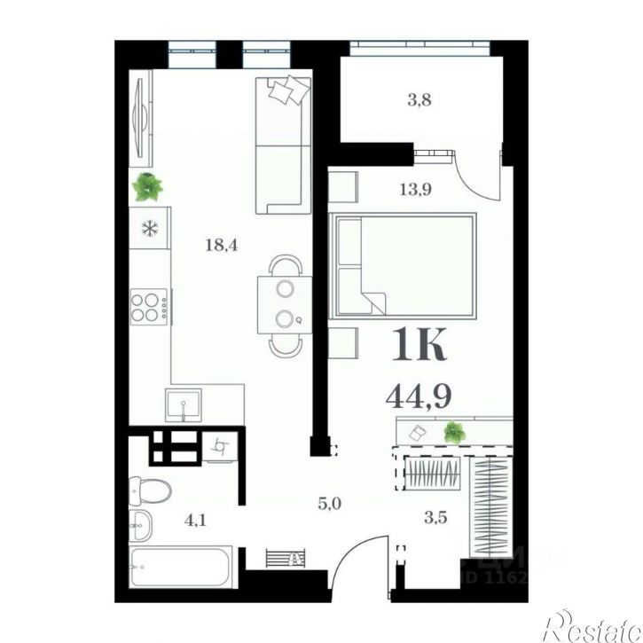 1-комн квартира в новом доме ул Керченская, 9а,  д. 9а