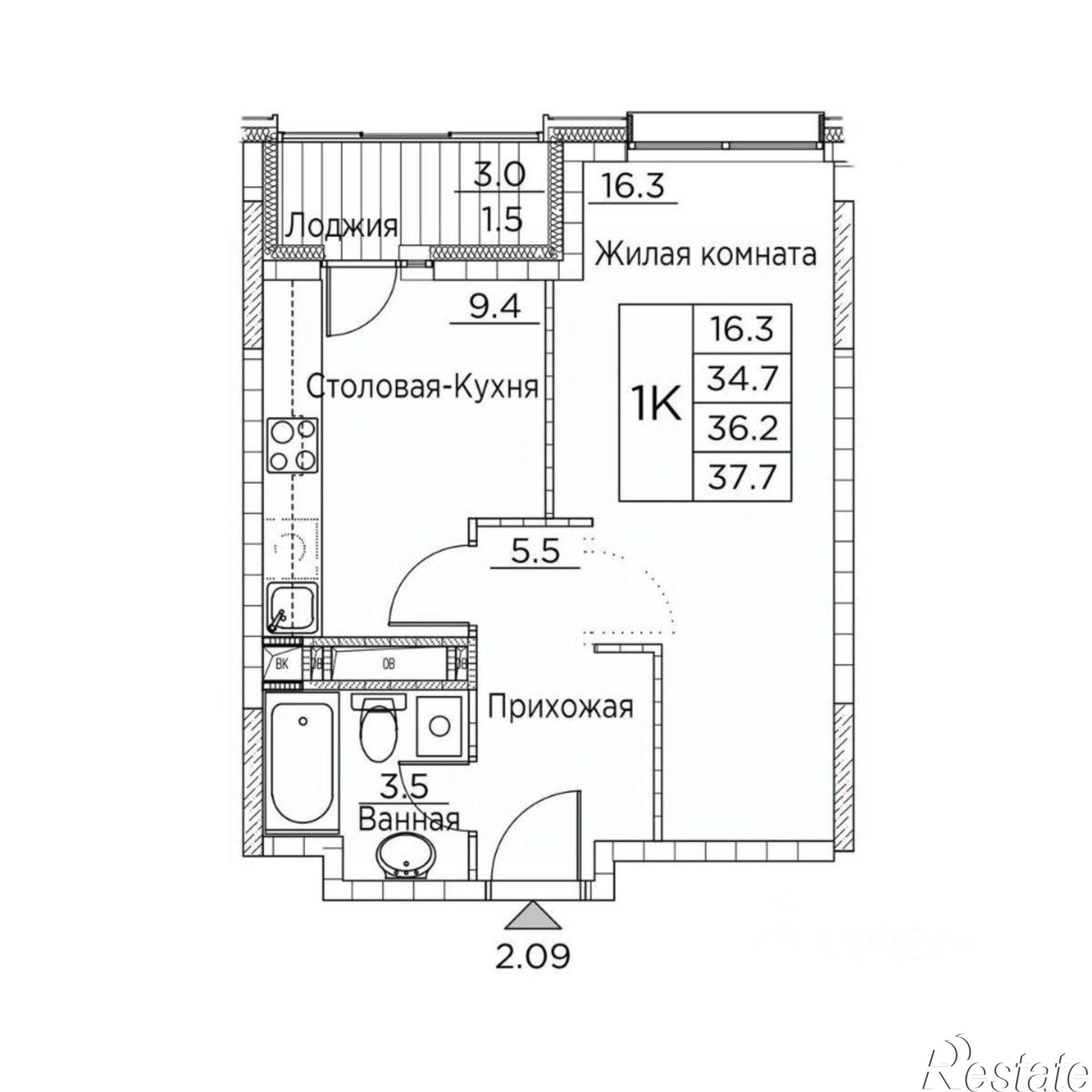 Купить квартиру за 7 590 130 рублей на ул Расула Гамзатова, 7 3