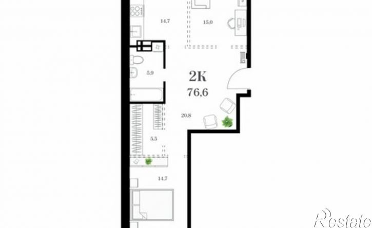 3-комн квартира ул Крыгина, 40,  д. 40