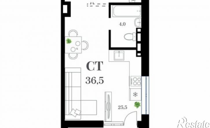 1-комн квартира ул Леонова, 54 2,  д. 54 2,  к. 2