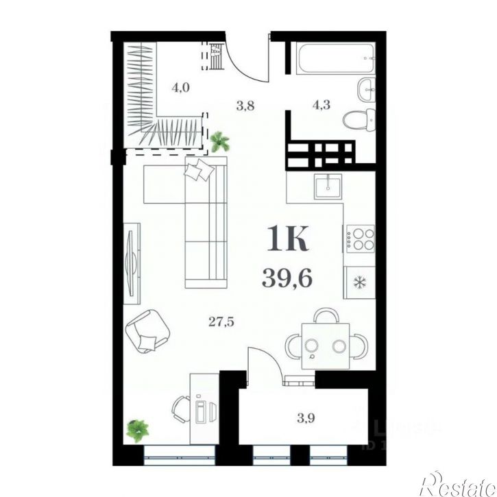 1-комн квартира в новом доме ул Керченская, 9а,  д. 9а