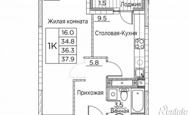 1-комн квартира в новом доме ул Расула Гамзатова, 7 3,  д. 7 3,  к. 3