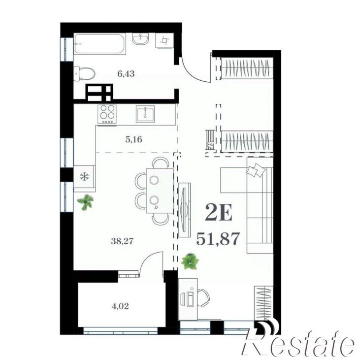 1-комн квартира в новом доме улица Леонова, 54 к1/1,  д. 54 к1/1