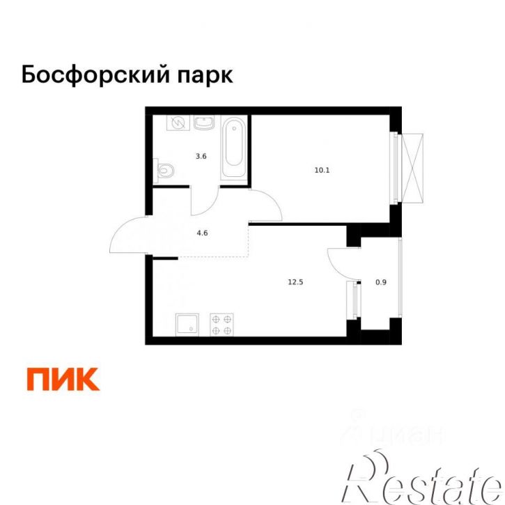 1-комн квартира в новом доме улица Басаргина, 2 к5,  д. 2 к5