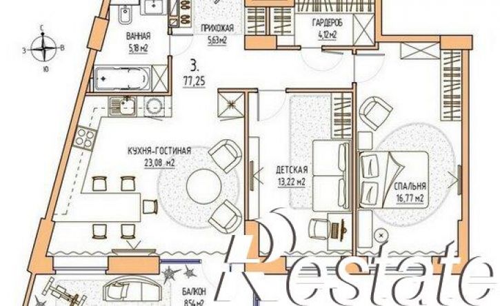 3-комн квартира Сочинская улица, 17,  д. 17