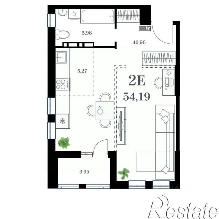 1-комн квартира в новом доме улица Леонова, 54 к1/2,  д. 54 к1/2