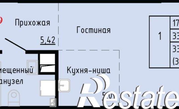 1-комн квартира в новом доме улица Анны Щетининой, 20 с1,  д. 20 с1