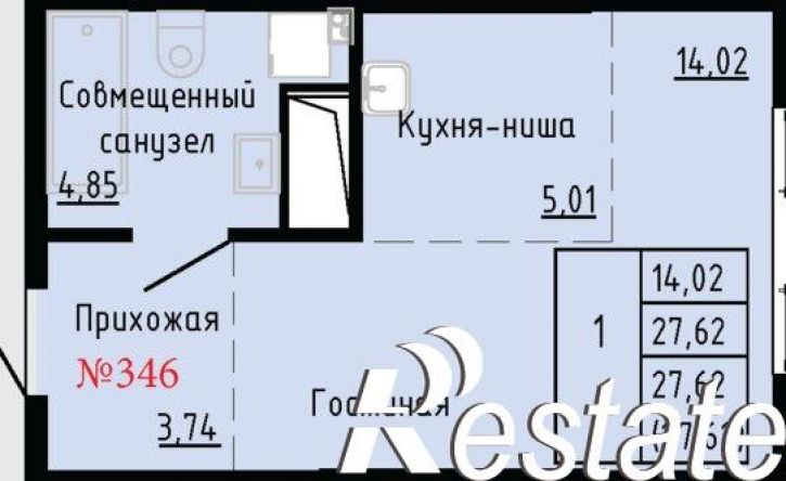 1-комн квартира в новом доме улица Анны Щетининой, 20 с1,  д. 20 с1